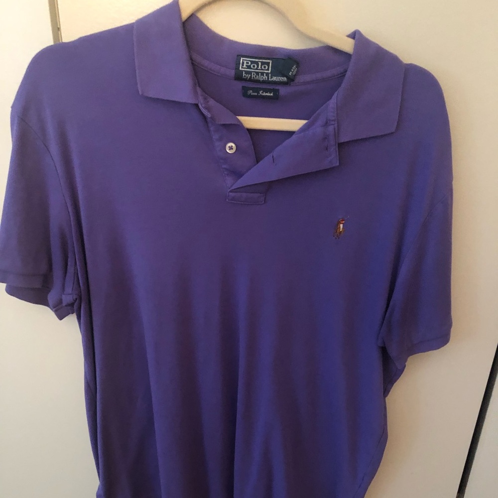 Mens Ralph Lauren L Dark Purple Polo Shirt